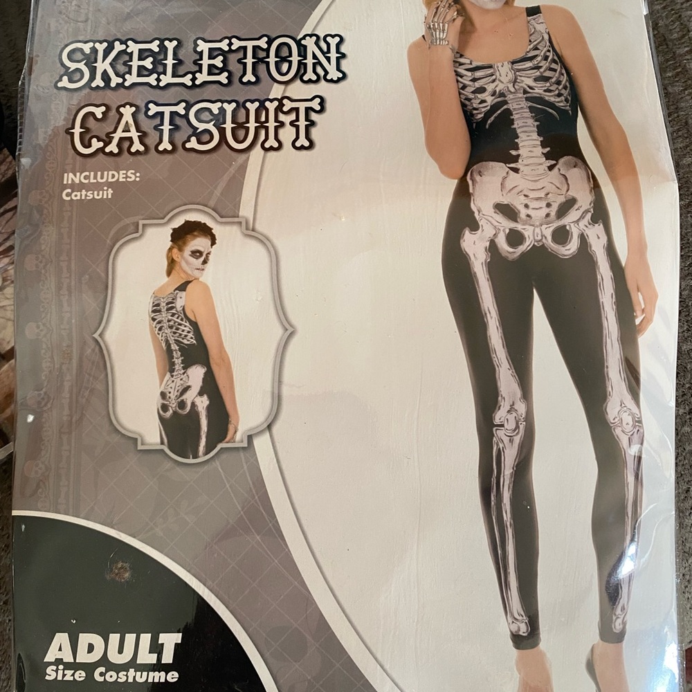 Skelton Catsuit Halloween Costume